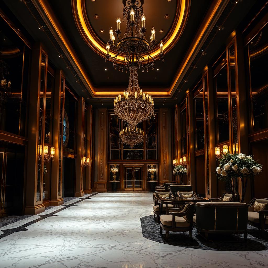 Lobby de hotel de luxo